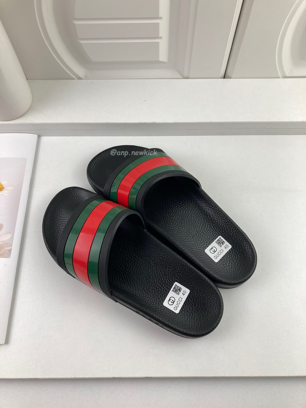 Gucci Rubber Slides Red Green 308234 Gib10 1098 (5) - newkick.org